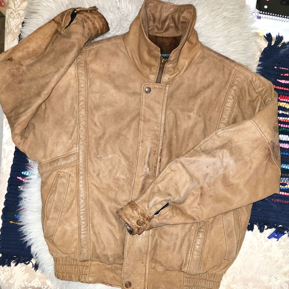 Leather Bomber Jacket
